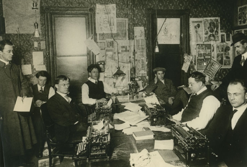 Production meeting in 1905