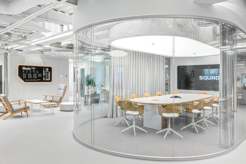 Privacy Smart Film Before - Burke Group